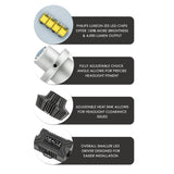 Universal H7 4000 Lumen 6000K LED Headlight Bulbs Pair - View 4 | Dirty Garage