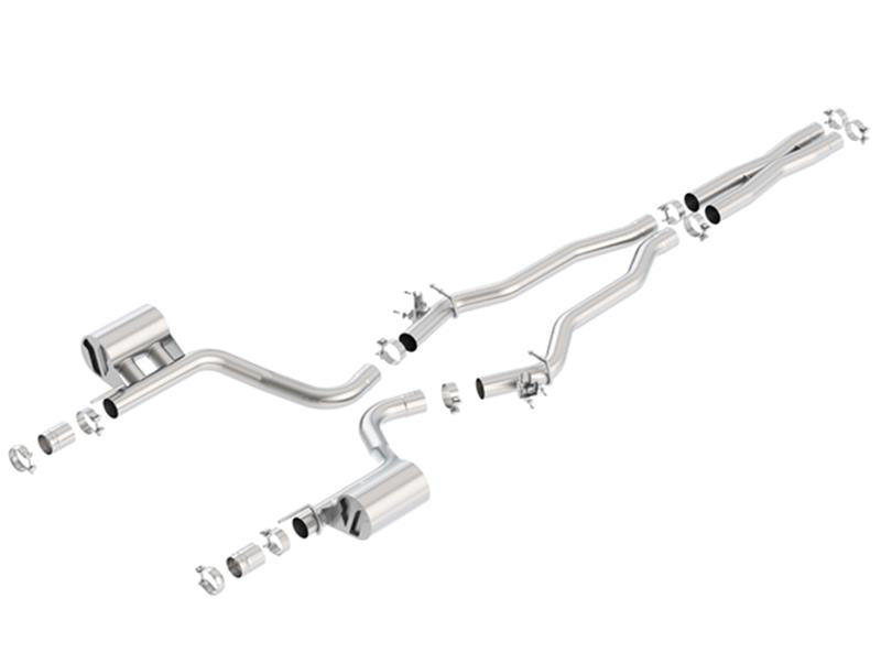 Borla 15-16 Dodge Challenger Hellcat 6.2L V8 ATAK w/ Valve Simulator CB Exhaust Factory Valance - View 4 | Dirty Garage