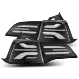 2017-2022 Model 3 Pro-Series LED Tail Lights Jet Black Sequential Signal | Dirty Garage
