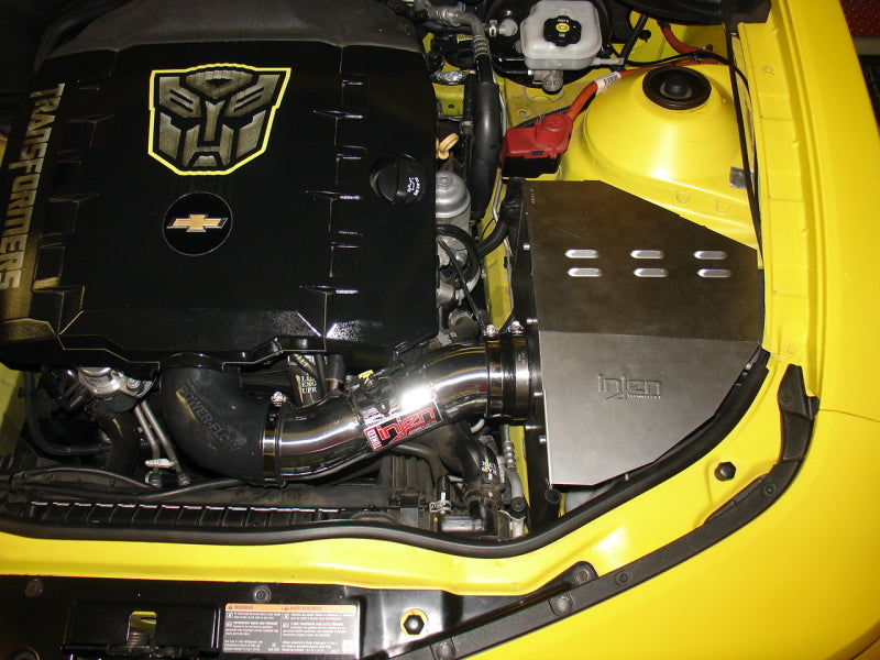 2010 Camaro 3.6L V6 Wrinkle Black Power-Flow Short Ram Air Intake System - View 7 | Dirty Garage