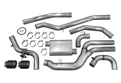 2020- Supra 3.0L 3" Catback Dual Rear Carbon Fiber Tips - View 12 | Dirty Garage