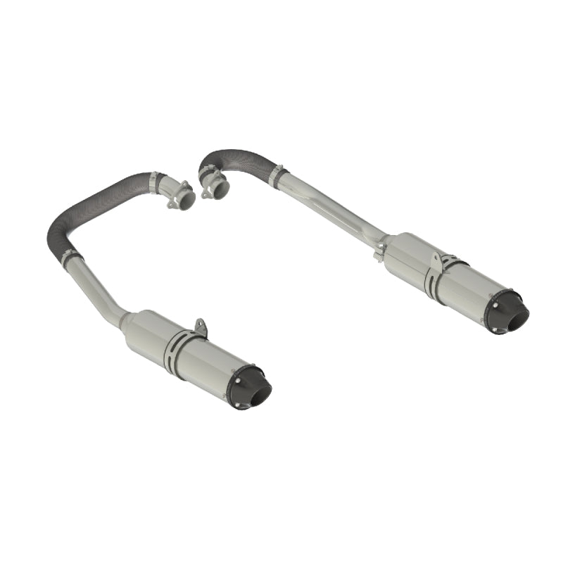 2011-2014 Polaris RZR 900 Complete Dual Exhaust System Headers Back - View 2 | Dirty Garage