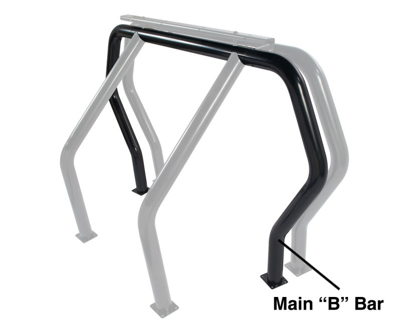 Go Rhino RHINO Bed Bar - Rear Main B bar - Black - View 2 | Dirty Garage