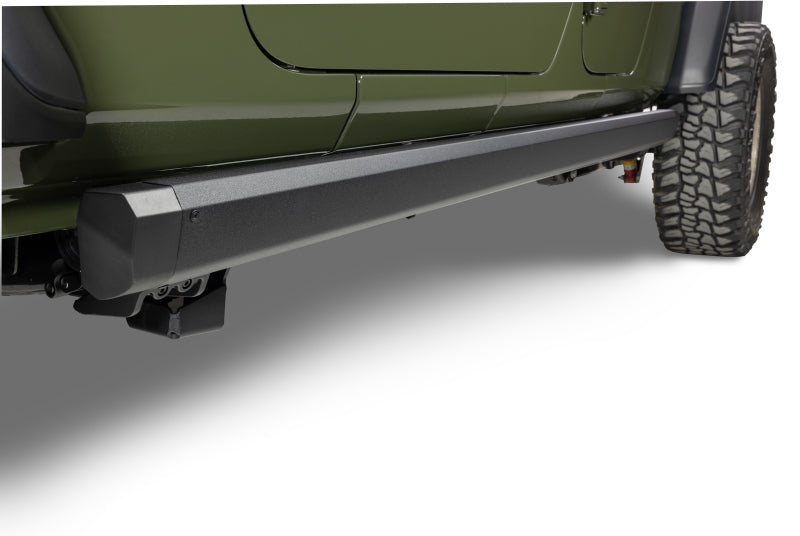 2020-2024 Gladiator CC 4-Door Black VoltStep Electric Running Board Kit - View 8 | Dirty Garage