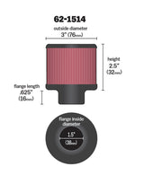 Universal 1.5in Flange ID x 3in OD x 2.5in Height Clamp On Crankcase Vent Filter - View 4 | Dirty Garage