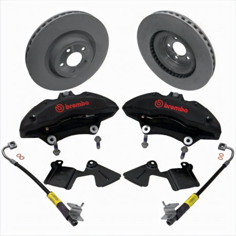 2015-2016 Mustang Performance Pack 6 Piston Front Brake Upgrade Kit - View 2 | Dirty Garage