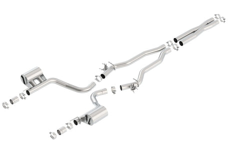 Borla 15-16 Dodge Charger Hellcat 6.2L V8 ATAK Catback Exhaust w/ Valves No Tips Factory Valance - View 4 | Dirty Garage