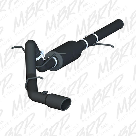 2014-2017 GM 1500 3" Cat Back Single Side Exit Black Exhaust - View 4 | Dirty Garage