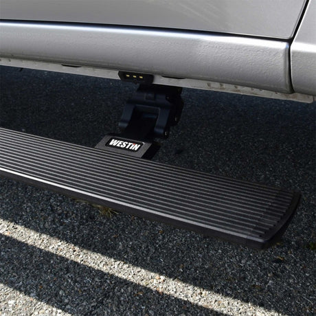 2019-2026 GM 1500/HD CC Pro-E Series Black Powered Running Boards - View 6 | Dirty Garage