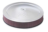 Universal 14in Red Custom Air Cleaner Assembly - 5.125in ID x 14in OD x 2.75in H x 1.25in Drop Base - View 2 | Dirty Garage
