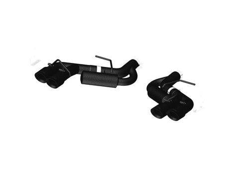 2016-2019 GM Camaro V8 6.2L 3" Black Race Dual Axle Back 4.5" Quad Dual Wall Tips - View 4 | Dirty Garage