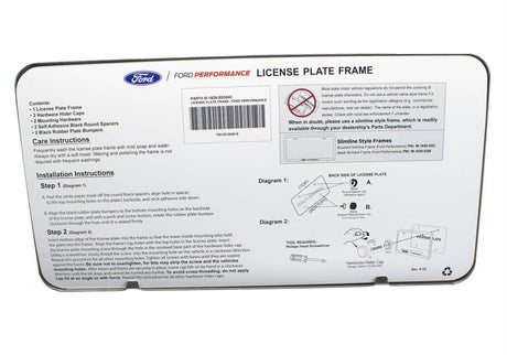 Universal Stainless Steel Ford Performance License Plate Frame - View 16 | Dirty Garage