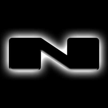 Universal Illuminated Black LED Letter N Badges - View 2 | Dirty Garage