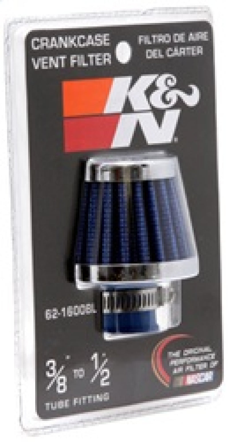 Universal 2in Base OD x .375in Flange ID x 1.75in H Rubber Base Crankcase Vent Filter - Blue - View 16 | Dirty Garage