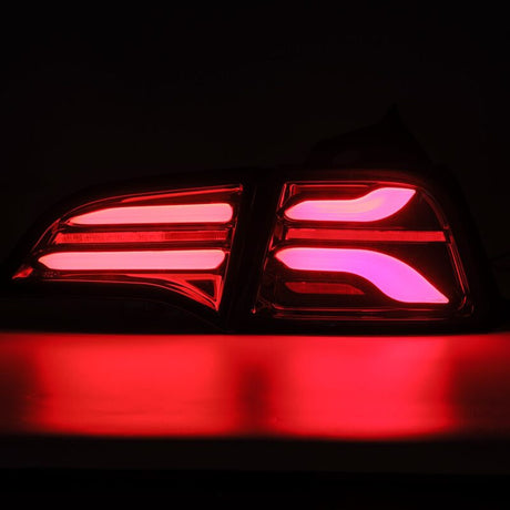 2017-2022 Model 3 Pro-Series LED Tail Lights Jet Black Sequential Signal - View 5 | Dirty Garage
