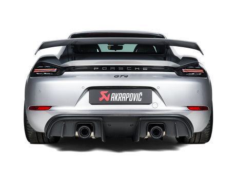 2020-2023 Porsche Cayman GT4 Tail Pipe Set Black Coated Titanium - View 3 | Dirty Garage