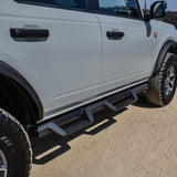 2021-2026 Bronco HDX Textured Black Drop Nerf Bars - View 3 | Dirty Garage