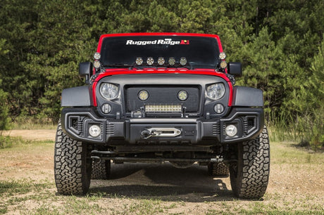 Rugged Ridge Spartacus Front Bumper Black 07-18 Jeep Wrangler - View 9 | Dirty Garage