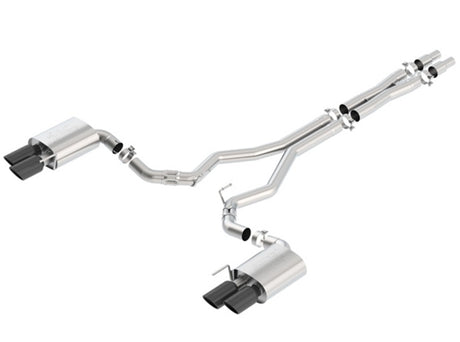 Borla 2018 Ford Mustang GT (A/T / M/T) 3in ATAK Catback Exhaust w/o Valves w/ Black Chrome Tips | Dirty Garage