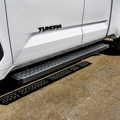 Universal 79" Black Grate Steps Running Boards - View 7 | Dirty Garage