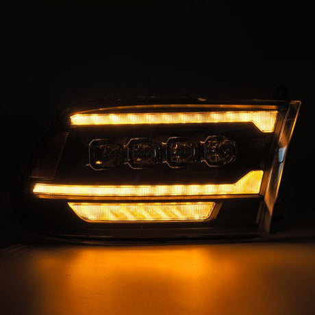 2009-2018 Ram HD Nova-Series LED Projector Chrome Headlights Active Light Sequential Signal DRL - View 7 | Dirty Garage