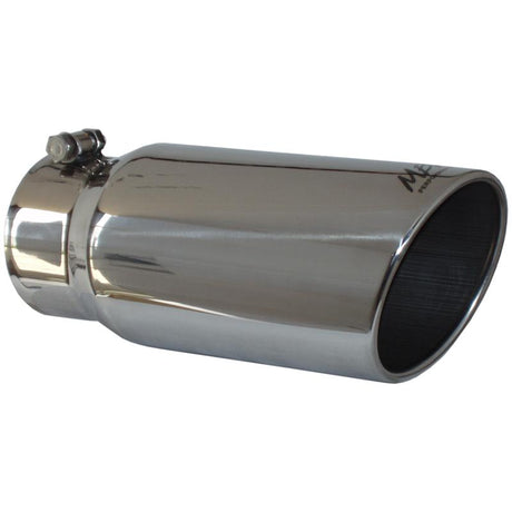 Universal 5 OD Angled Rolled End 4" Inlet 12" Length Tip - View 3 | Dirty Garage