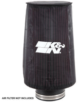 Universal Round Tapered Filter Wrap - Black - 6in Base ID x 4.625in Top ID x 9in Height - View 4 | Dirty Garage