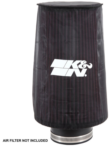 Universal Round Tapered Filter Wrap - Black - 6in Base ID x 4.625in Top ID x 9in Height - View 4 | Dirty Garage