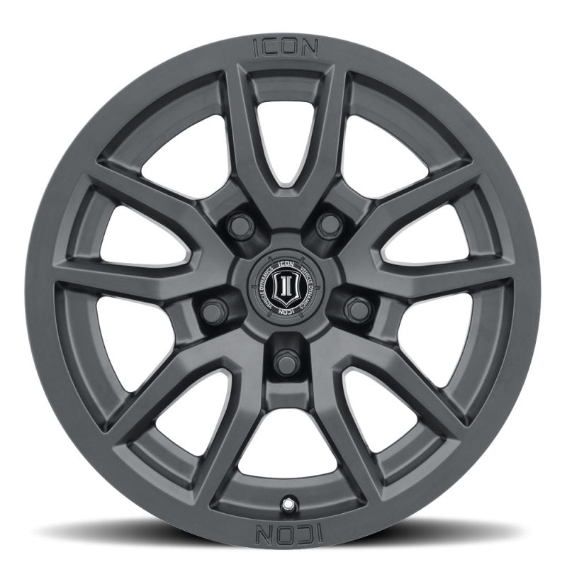 ICON Vector 5 17x8.5 5x150 25mm Offset 5.75in BS 110.1mm Bore Satin Black Wheel - View 2 | Dirty Garage