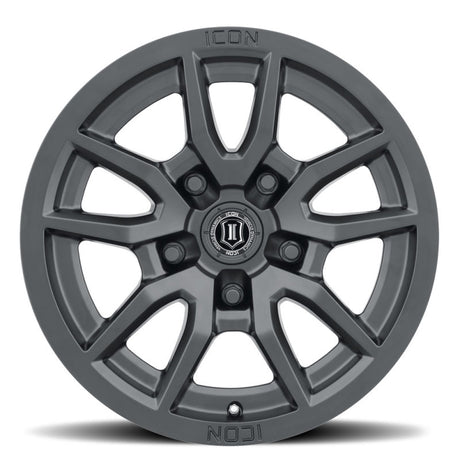 ICON Vector 5 17x8.5 5x150 25mm Offset 5.75in BS 110.1mm Bore Satin Black Wheel - View 2 | Dirty Garage
