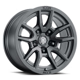ICON Vector 5 17x8.5 5x150 25mm Offset 5.75in BS 110.1mm Bore Satin Black Wheel | Dirty Garage