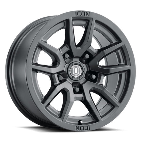 ICON Vector 5 17x8.5 5x150 25mm Offset 5.75in BS 110.1mm Bore Satin Black Wheel | Dirty Garage