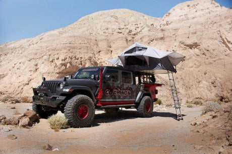 Go Rhino 19-21 Jeep Gladiator XRS Overland Xtreme Rack - Black - View 20 | Dirty Garage