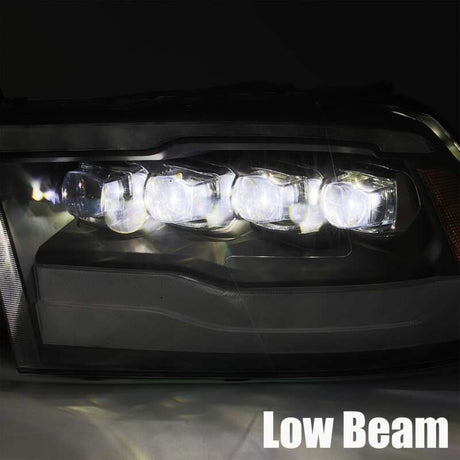 2009-2018 Ram HD Nova-Series LED Projector Alpha Black Headlights DRL - View 8 | Dirty Garage