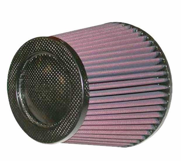 Universal Cone Filter 5in ID 6.5in base 4.5in top 5.625in height carbon fiber look - View 2 | Dirty Garage