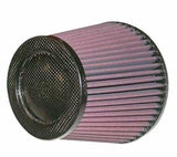 Universal Cone Filter 5in ID 6.5in base 4.5in top 5.625in height carbon fiber look - View 2 | Dirty Garage