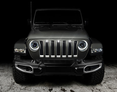 2018-2022 Wrangler Pre-Runner Style LED Grille Kit White - View 5 | Dirty Garage