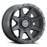 Universal Rebound 18x9 6x5.5 0mm Offset 5" BS 106.1mm Bore Double Black Wheel | Dirty Garage
