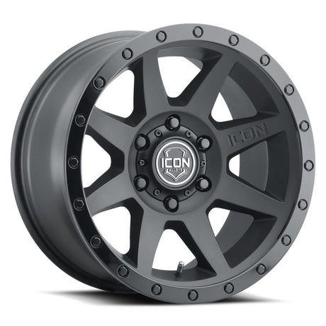 Universal Rebound 18x9 6x5.5 0mm Offset 5" BS 106.1mm Bore Double Black Wheel | Dirty Garage