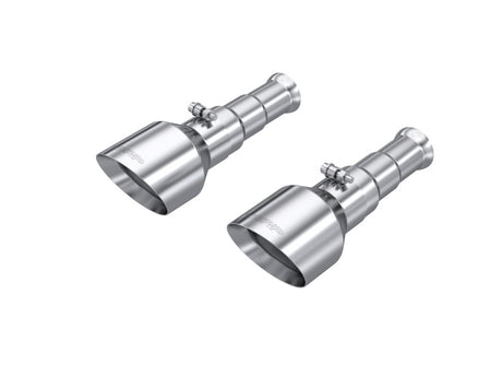 2019-2024 Ram 1500 Classic 5.7L 5" OD Dual Wall Angle Cut T304 SS CB Exhaust Tips Pair | Dirty Garage