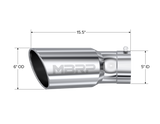 Universal Tip 6" OD 5" Inlet 15.5" Length 30 Deg Bend Angled Rolled End T304 - View 5 | Dirty Garage