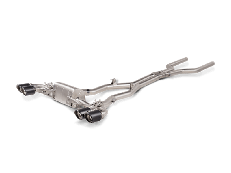 2021 BMW M8 Evolution Line Cat Back Titanium Carbon Tips | Dirty Garage