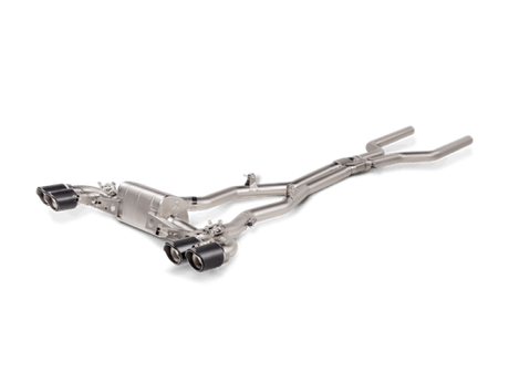 2021 BMW M8 Evolution Line Cat Back Titanium Carbon Tips | Dirty Garage