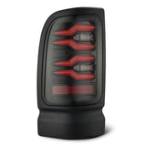 1994-2001 Ram 1500 HD Luxx-Series Black Red LED Tail Lights - View 4 | Dirty Garage