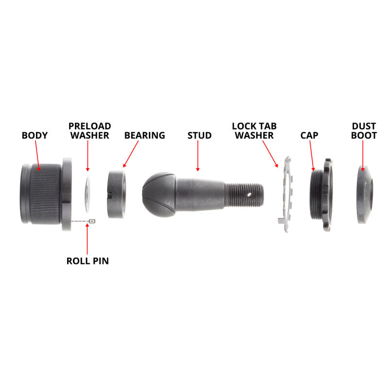 Synergy Jeep JK/WJ HD Non-Knurled Adjustable Ball Joint Kit - View 2 | Dirty Garage
