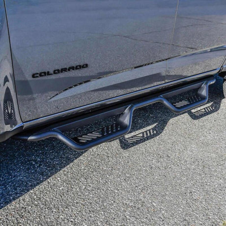 Westin 15-22 Chevrolet Colorado / GMC Canyon Crew Cab Outlaw Nerf Step Bars - Textured Black - View 7 | Dirty Garage