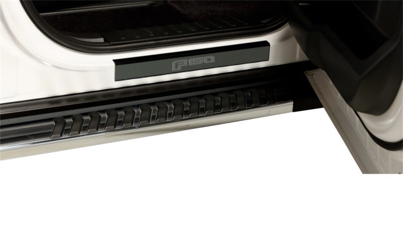 2015-2020 F-150 Super Crew Black Platinum Door Sills w/ F-150 Etchinng 4-Piece - View 2 | Dirty Garage