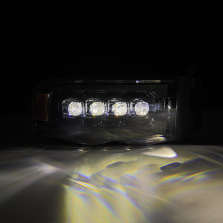 2002-2005 Ram HD Nova-Series LED Projector Alpha Black Headlights Active Light Sequential Signal - View 6 | Dirty Garage