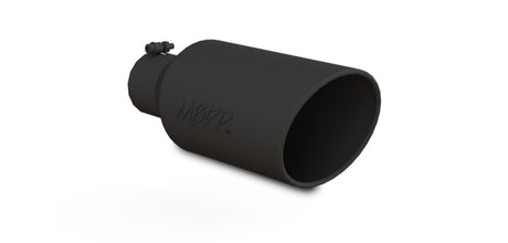 Universal Exhaust Tip 7" OD Rolled End 4" Inlet 18" Length Black - View 4 | Dirty Garage