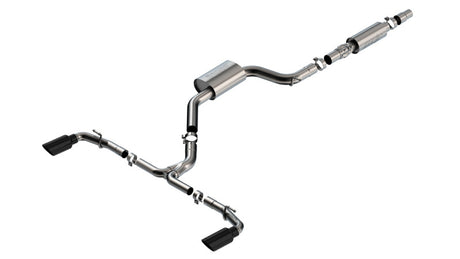 Borla 22-23 Volkswagen Golf GTI 2.0L AT/MT 3inch S-Type Cat-Back Exhaust - 4in Black Chrome Tips | Dirty Garage